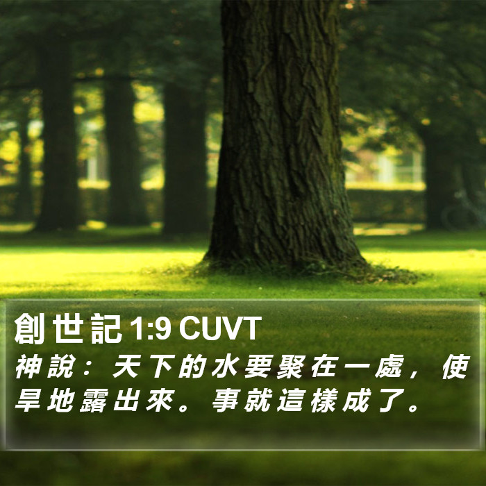 創 世 記 1:9 CUVT Bible Study