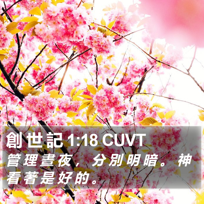 創 世 記 1:18 CUVT Bible Study