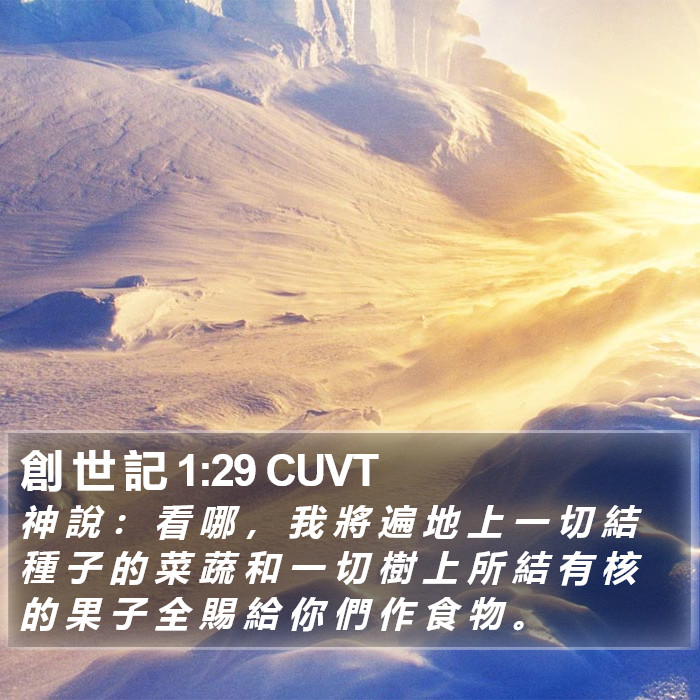 創 世 記 1:29 CUVT Bible Study