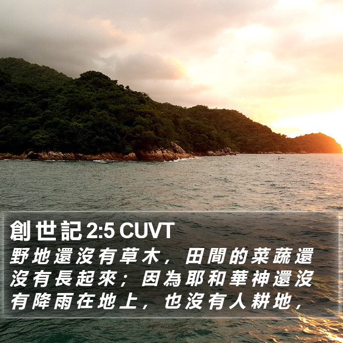 創 世 記 2:5 CUVT Bible Study