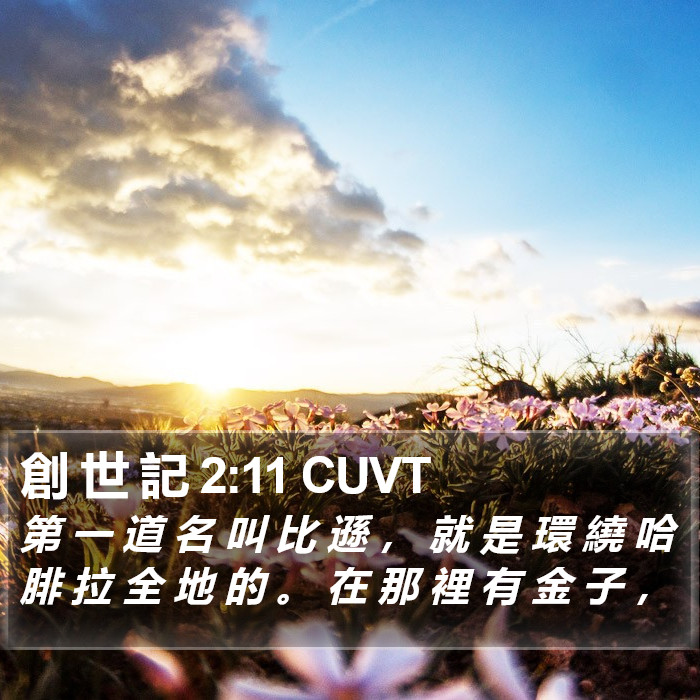 創 世 記 2:11 CUVT Bible Study