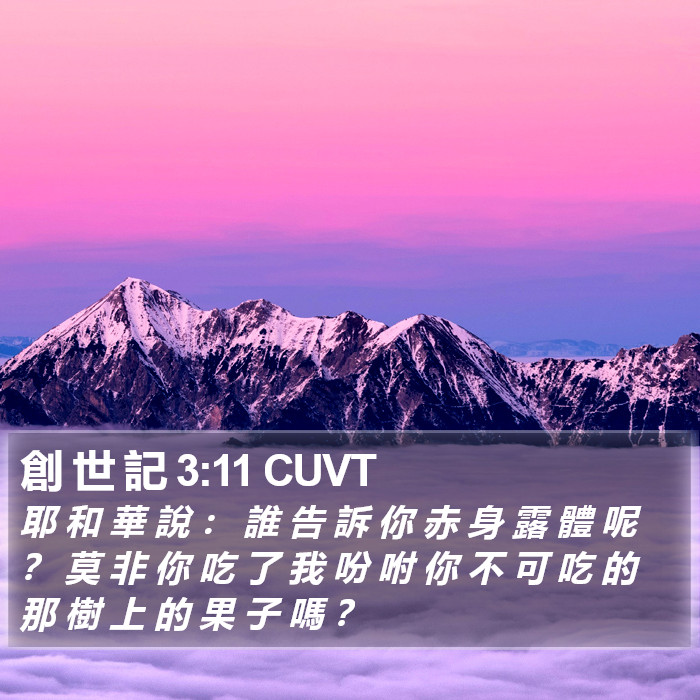 創 世 記 3:11 CUVT Bible Study