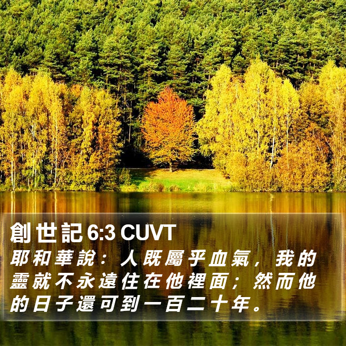 創 世 記 6:3 CUVT Bible Study