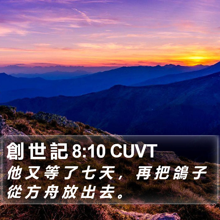 創 世 記 8:10 CUVT Bible Study