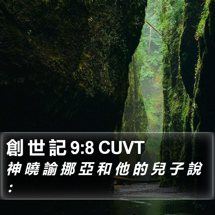 創 世 記 9:8 CUVT Bible Study