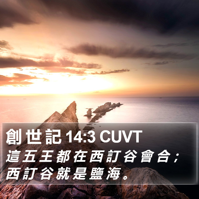 創 世 記 14:3 CUVT Bible Study