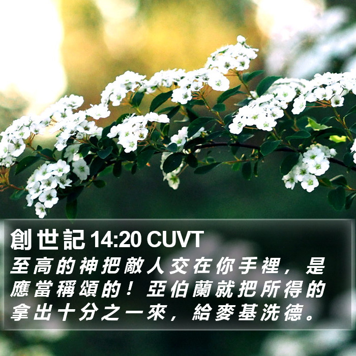 創 世 記 14:20 CUVT Bible Study