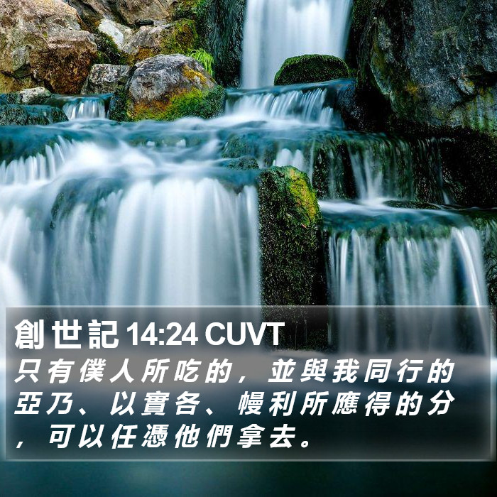 創 世 記 14:24 CUVT Bible Study