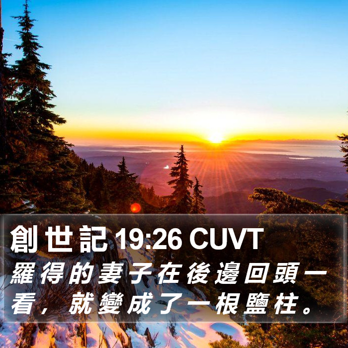 創 世 記 19:26 CUVT Bible Study
