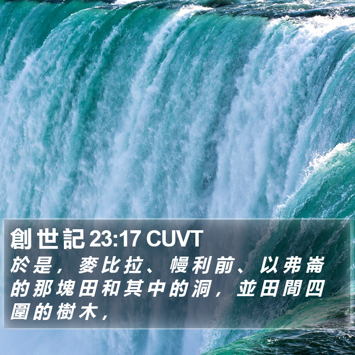 創 世 記 23:17 CUVT Bible Study