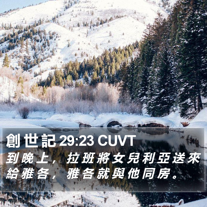 創 世 記 29:23 CUVT Bible Study