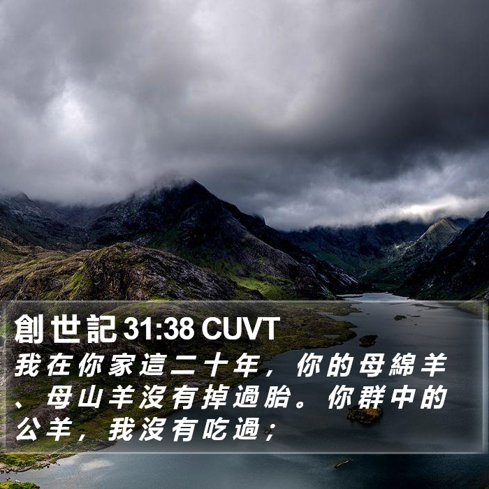創 世 記 31:38 CUVT Bible Study