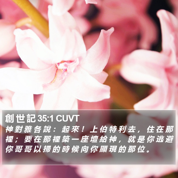 創 世 記 35:1 CUVT Bible Study