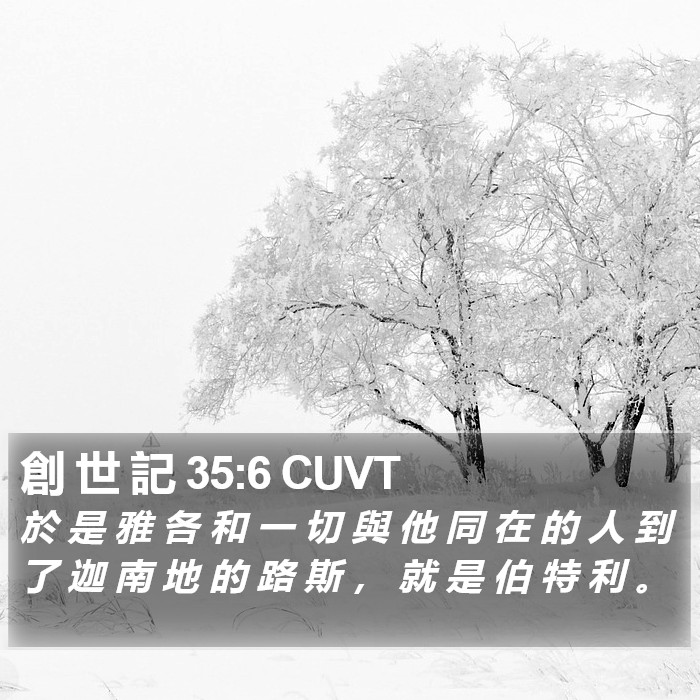 創 世 記 35:6 CUVT Bible Study