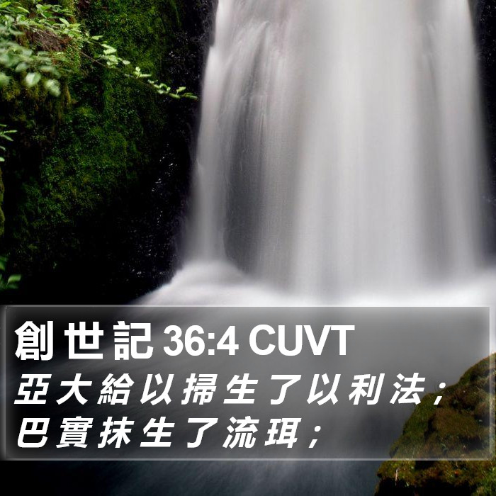 創 世 記 36:4 CUVT Bible Study