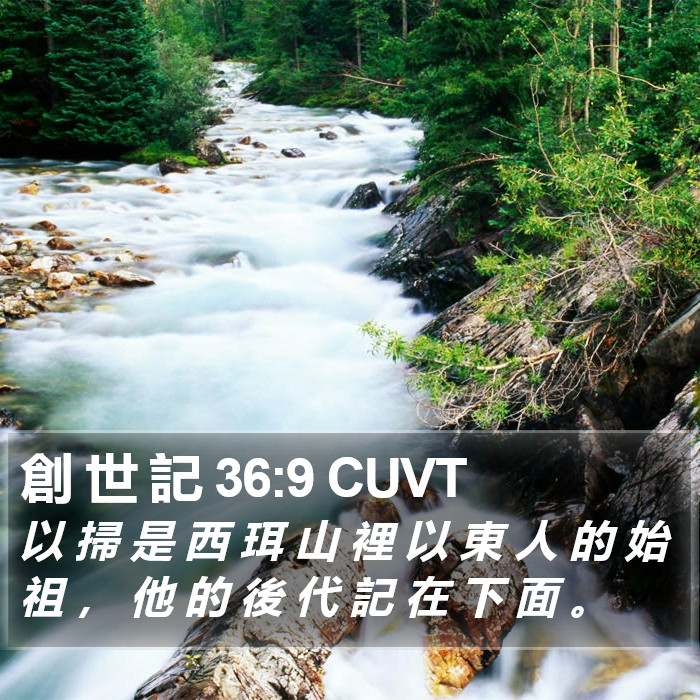 創 世 記 36:9 CUVT Bible Study
