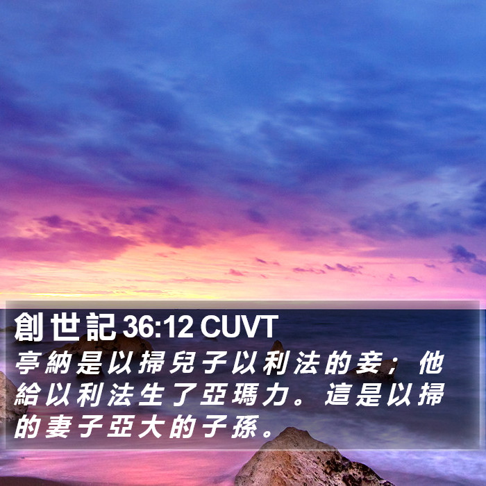 創 世 記 36:12 CUVT Bible Study