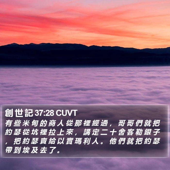 創 世 記 37:28 CUVT Bible Study