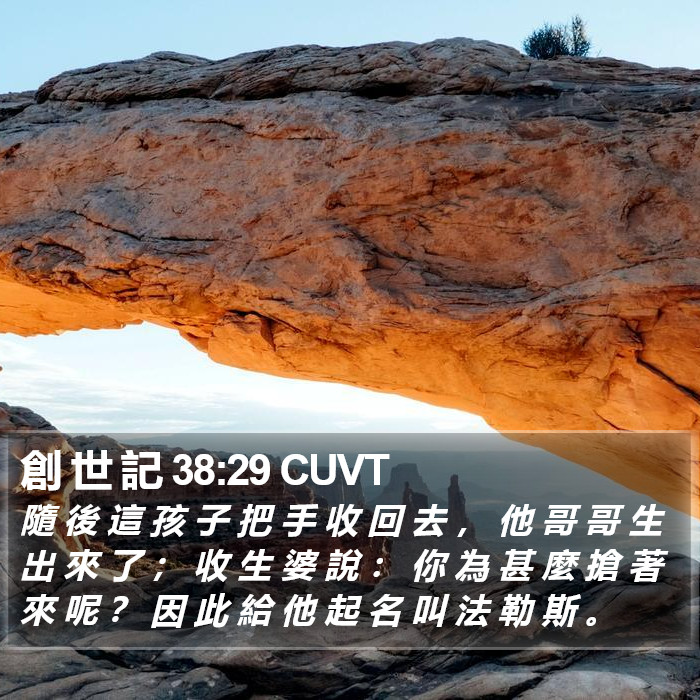 創 世 記 38:29 CUVT Bible Study