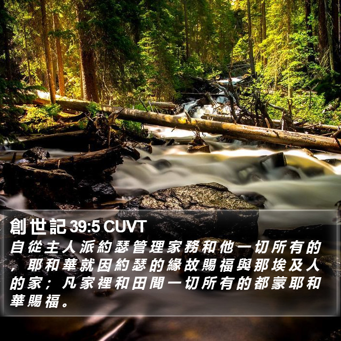 創 世 記 39:5 CUVT Bible Study