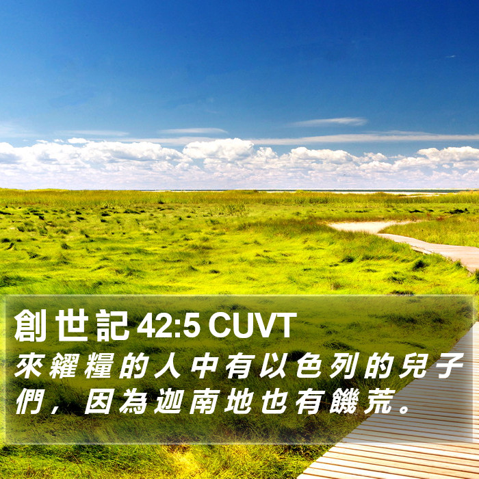 創 世 記 42:5 CUVT Bible Study