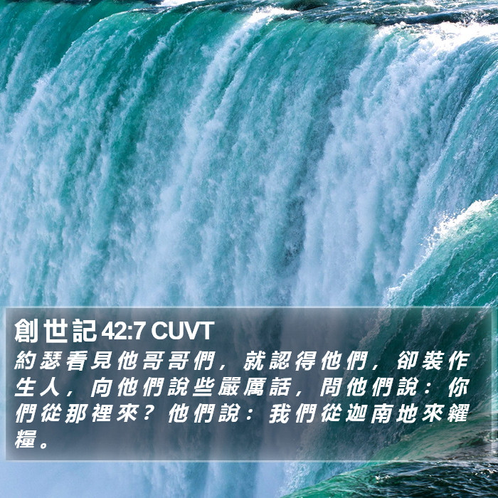 創 世 記 42:7 CUVT Bible Study