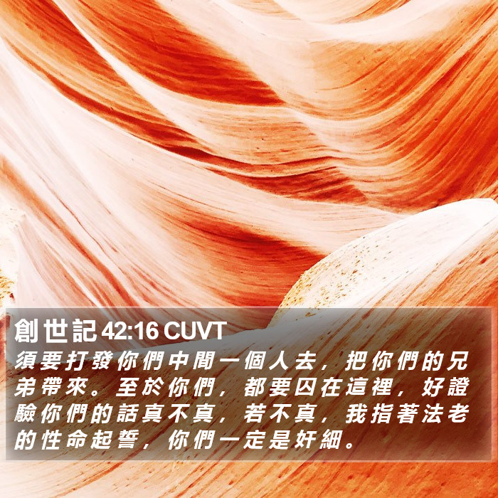 創 世 記 42:16 CUVT Bible Study
