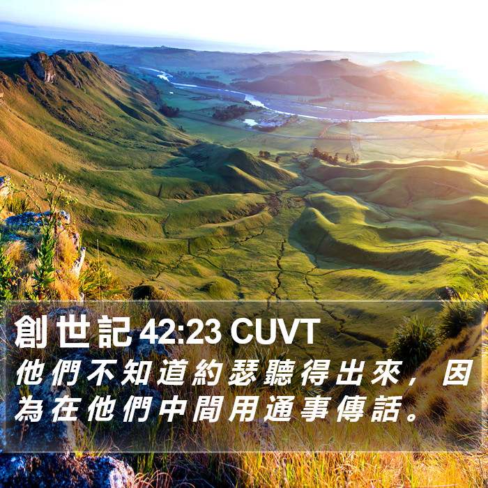 創 世 記 42:23 CUVT Bible Study