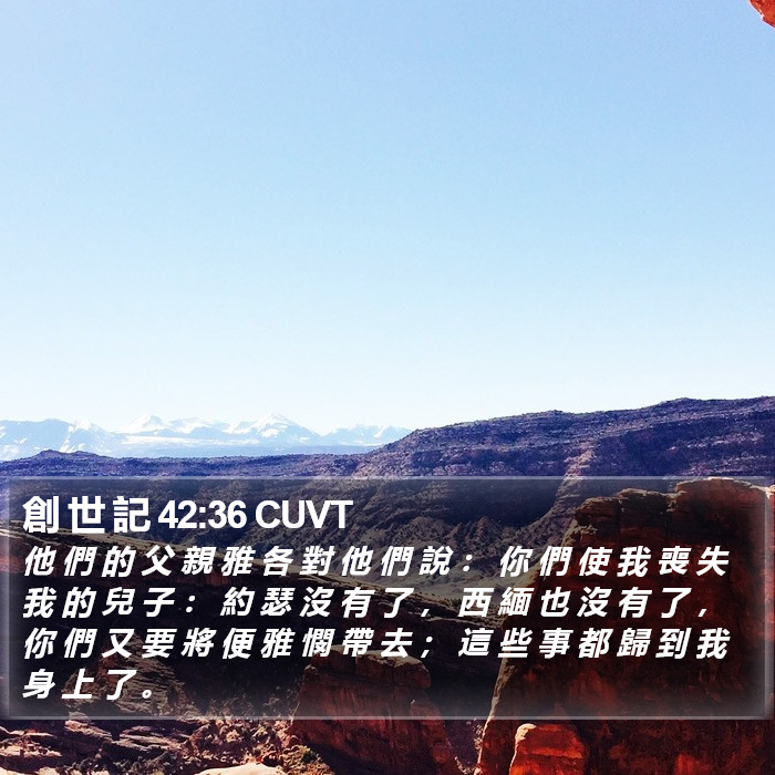創 世 記 42:36 CUVT Bible Study
