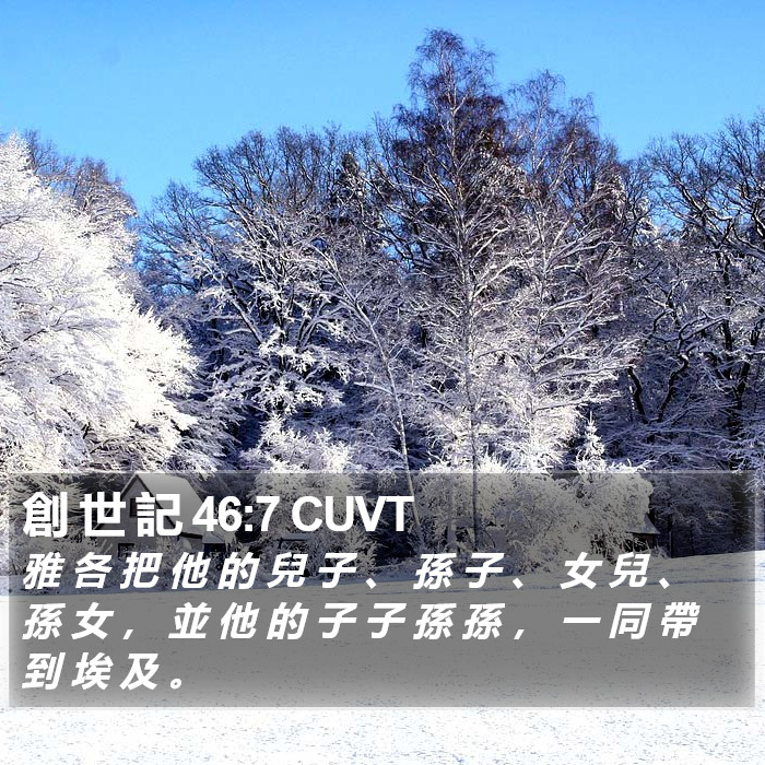 創 世 記 46:7 CUVT Bible Study