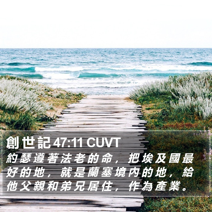 創 世 記 47:11 CUVT Bible Study