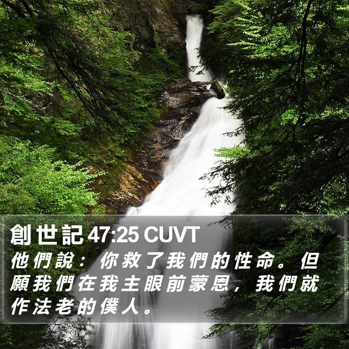 創 世 記 47:25 CUVT Bible Study