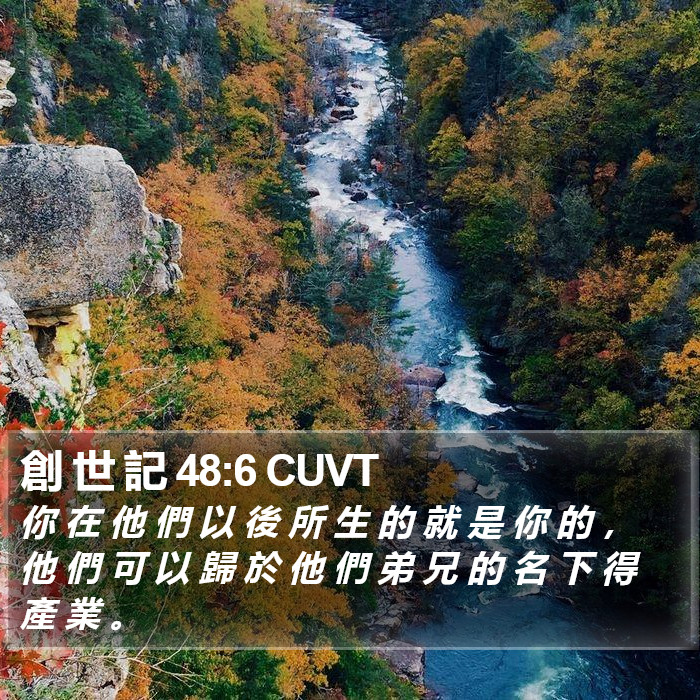 創 世 記 48:6 CUVT Bible Study