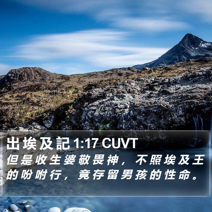 出 埃 及 記 1:17 CUVT Bible Study