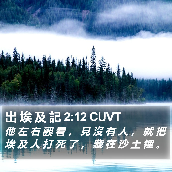 出 埃 及 記 2:12 CUVT Bible Study