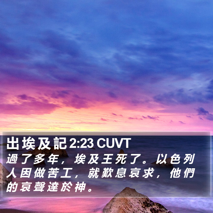 出 埃 及 記 2:23 CUVT Bible Study