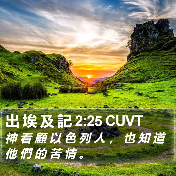 出 埃 及 記 2:25 CUVT Bible Study