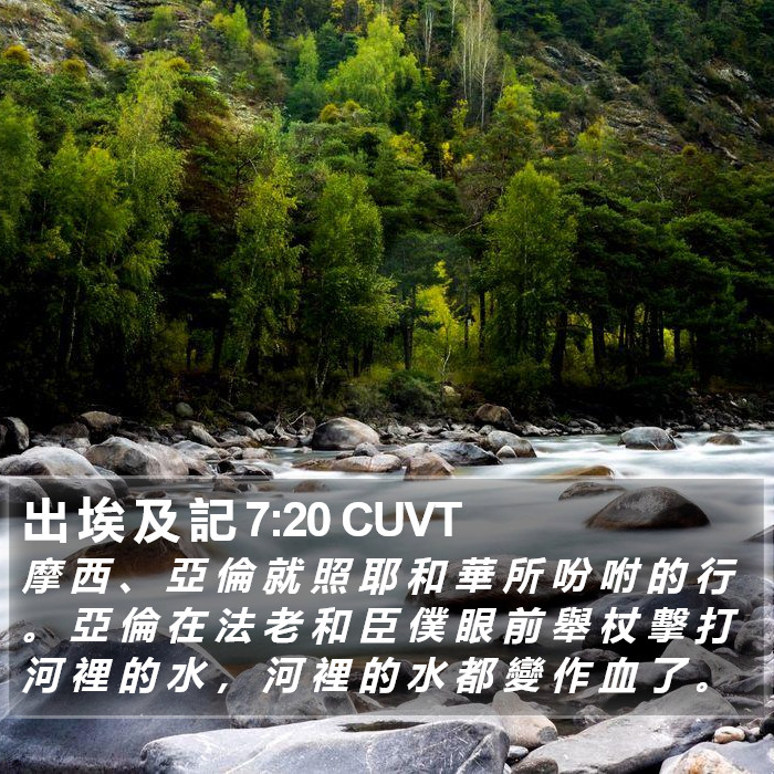 出 埃 及 記 7:20 CUVT Bible Study