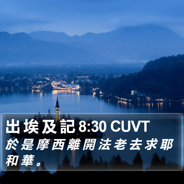 出 埃 及 記 8:30 CUVT Bible Study