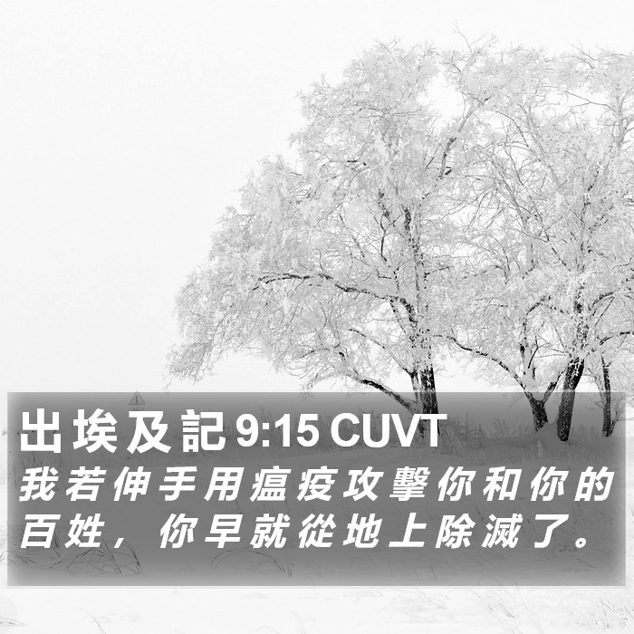 出 埃 及 記 9:15 CUVT Bible Study