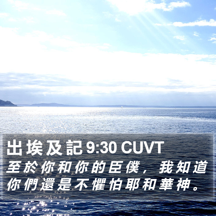 出 埃 及 記 9:30 CUVT Bible Study