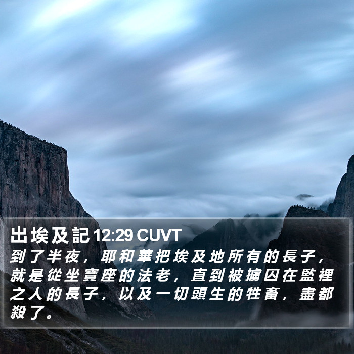出 埃 及 記 12:29 CUVT Bible Study