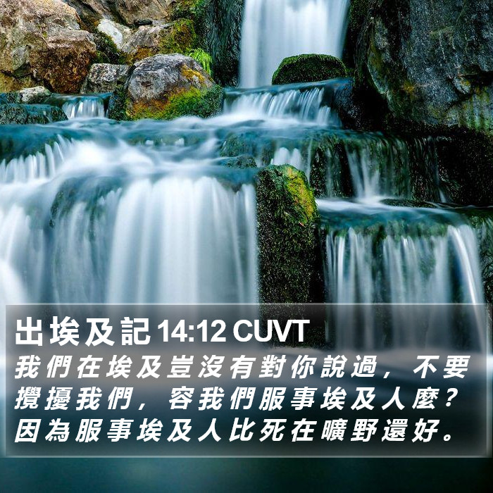 出 埃 及 記 14:12 CUVT Bible Study