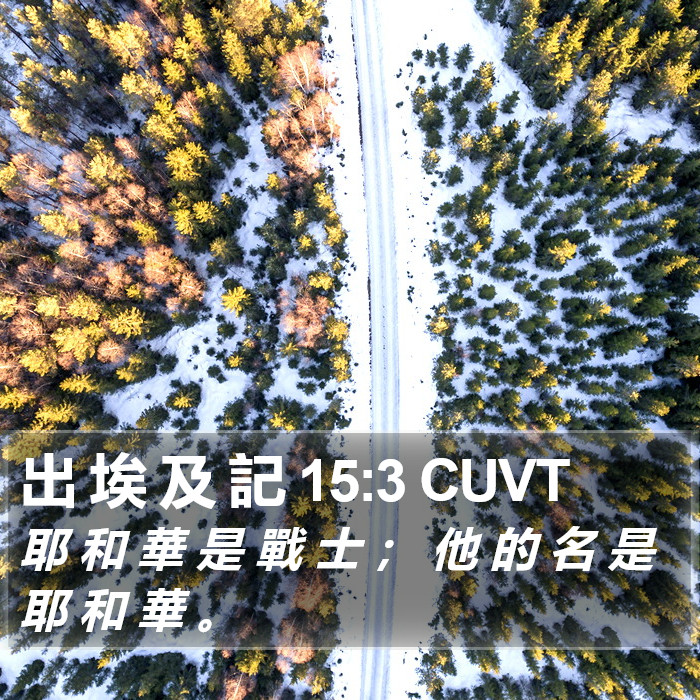 出 埃 及 記 15:3 CUVT Bible Study