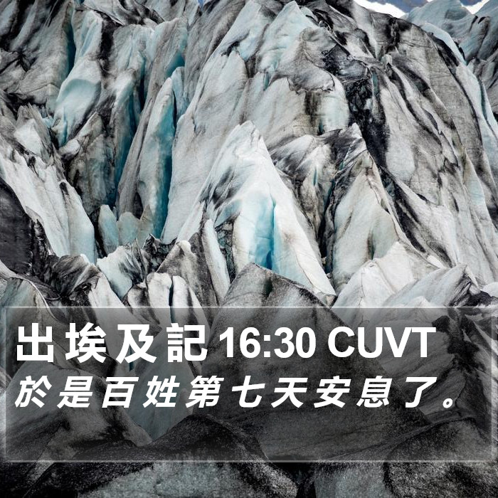 出 埃 及 記 16:30 CUVT Bible Study