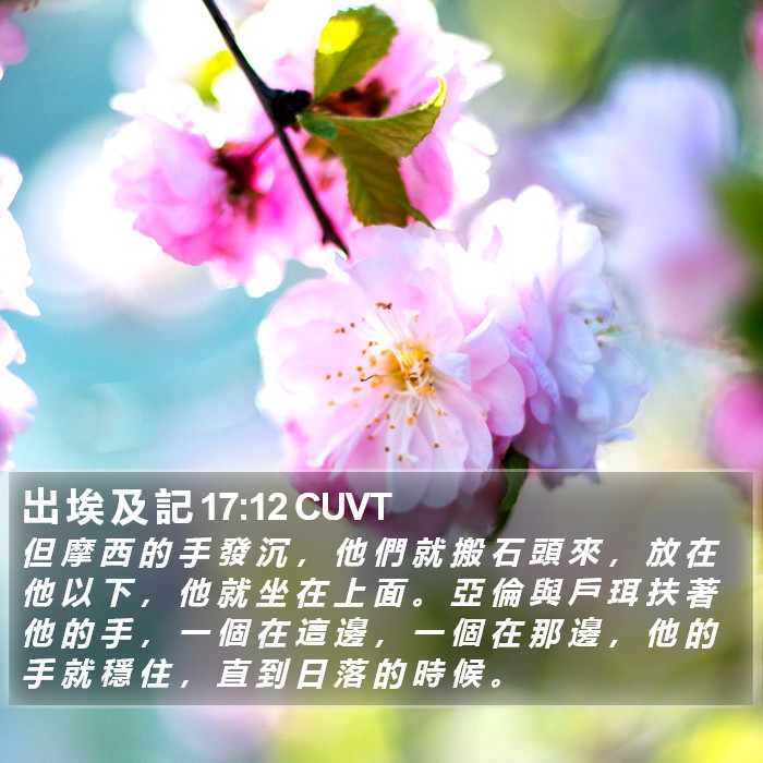 出 埃 及 記 17:12 CUVT Bible Study