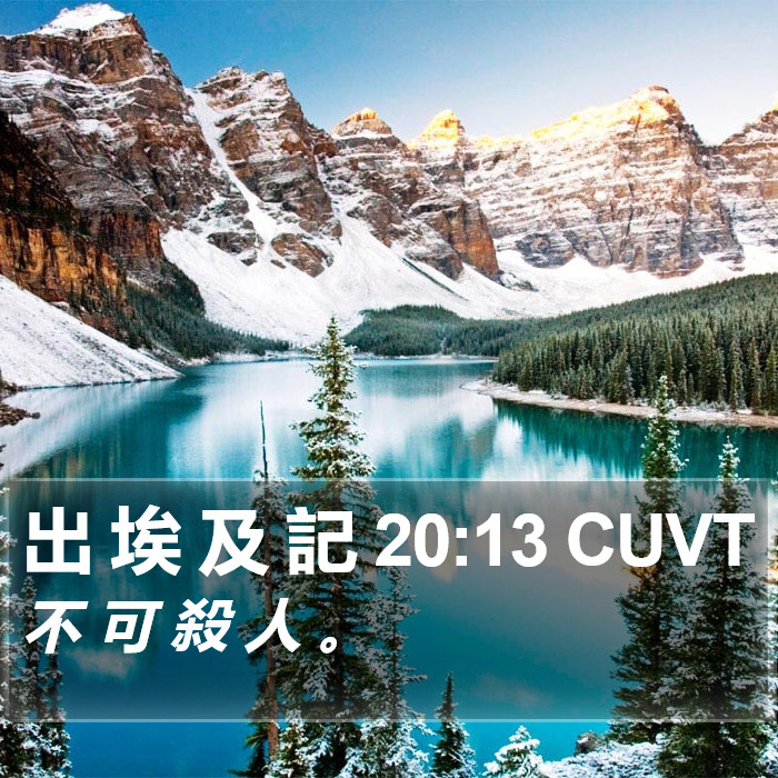 出 埃 及 記 20:13 CUVT Bible Study