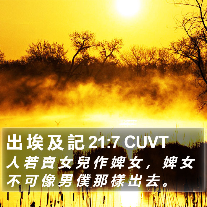 出 埃 及 記 21:7 CUVT Bible Study