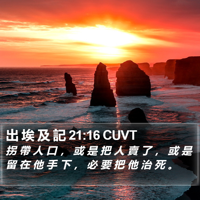 出 埃 及 記 21:16 CUVT Bible Study