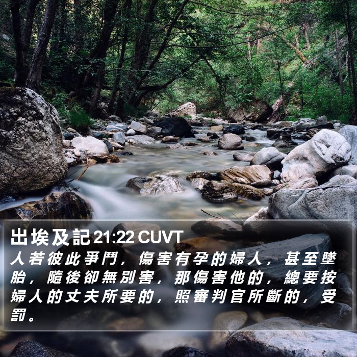 出 埃 及 記 21:22 CUVT Bible Study